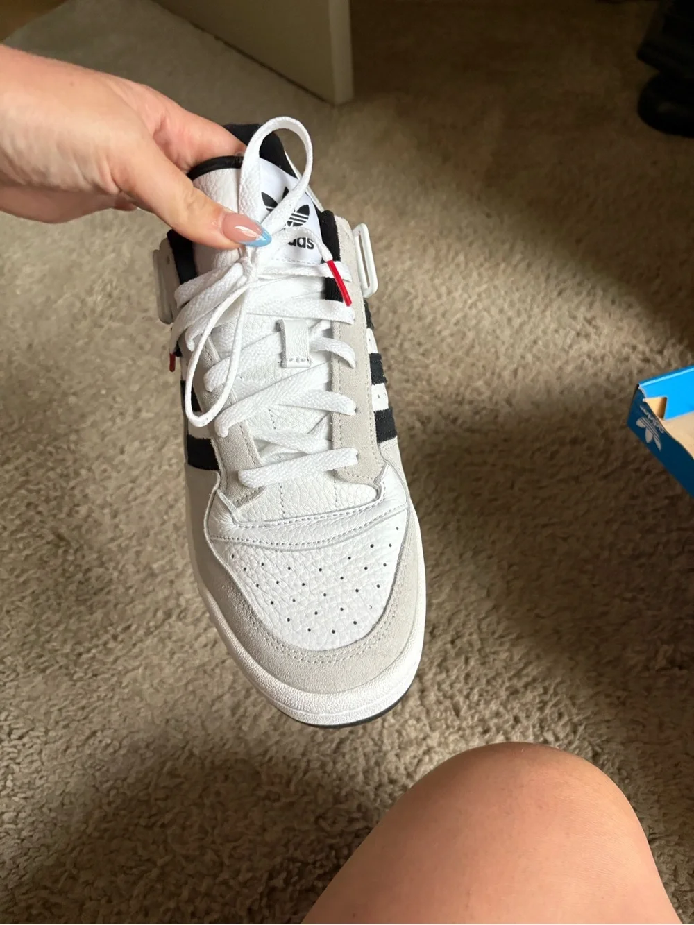 adidas White Black Red Low-Top Sneakers